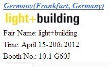 Light+buliding Frankfurt 2012